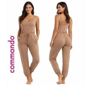 Commando Butter Tank Lounge Suit Jumpsuit Romper Tan Nude Size L airport outfit
